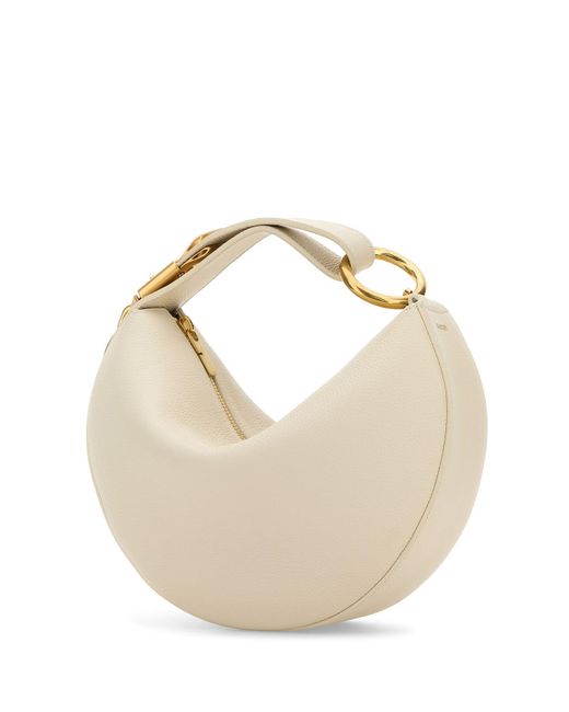 Borsa a mano Knight Arc in pelle avorio di Burberry in Natural