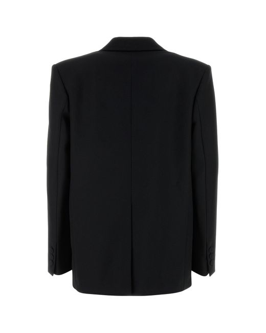 ANDAMANE Black Crepe Oversize Guia Blazer