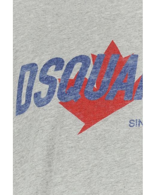 DSquared² Gray Dsquared Cotton Blend T-Shirt for men