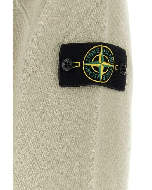 Stone Island Natural Dove Grey Knit Sweatshirt for men