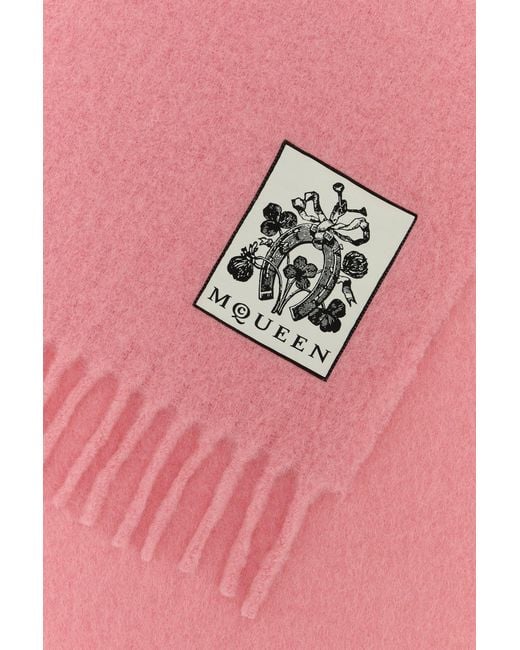 McQueen Pink Scarves And Foulards