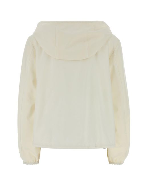 Herno White Jersey Reversible Jacket