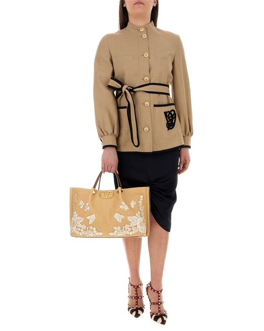 Valentino Garavani Midnight Blue Stretch Crepe Skirt