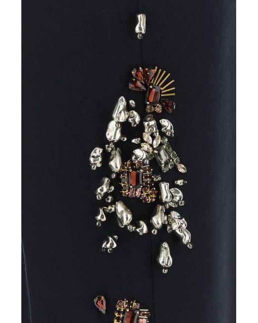 Dries Van Noten Black Wool Pandoris Pant