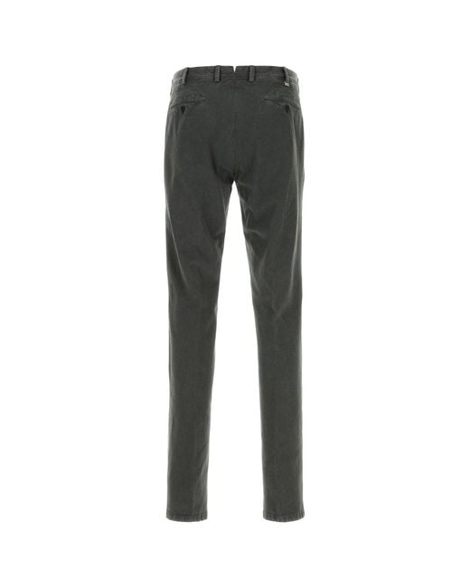 PT Torino Gray Graphite Stretch Cotton Pant for men
