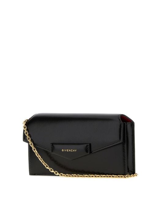 Givenchy Black Leather Antigona Clutch