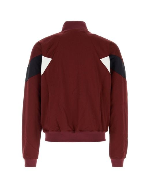 McQueen Red Burgundy Polyester Blend Sweatshirt for men