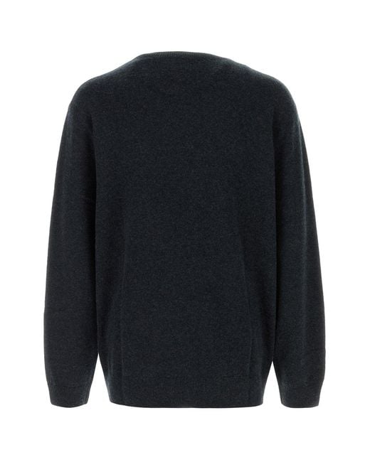 LeKasha Blue Graphite Cashmere Colmar Sweater for men