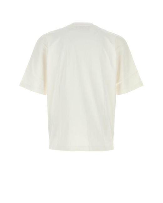 DSquared² Gray White Cotton Oversize T-shirt for men