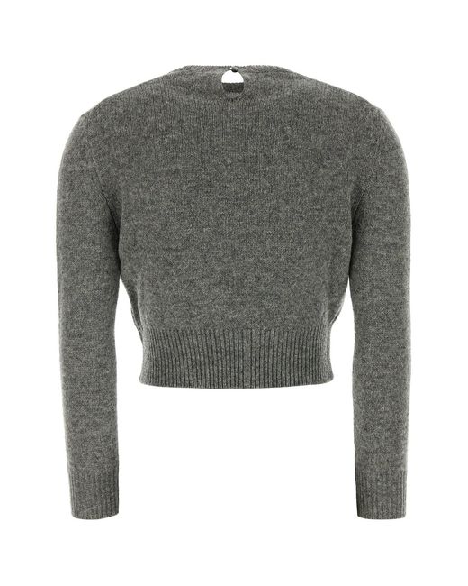 Jil Sander Gray Grey Wool Blend Sweater