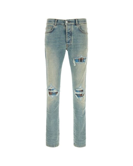 Amiri Blue Stretch Denim Jeans for men