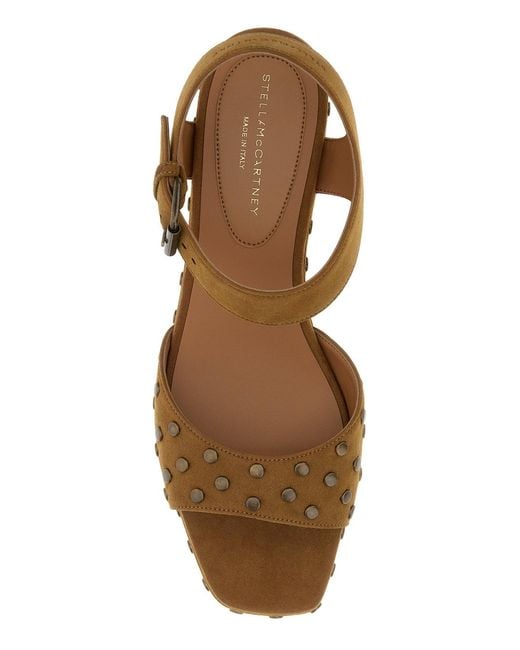 Stella McCartney Brown Biscuit Alter Suede Elyse Sandals