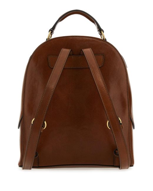 Zaino Daphne in pelle marrone di The Bridge in Brown