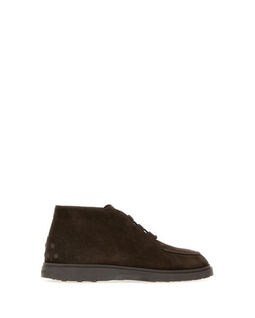 Tod's Brown Suede Lace-Up Shoes for men