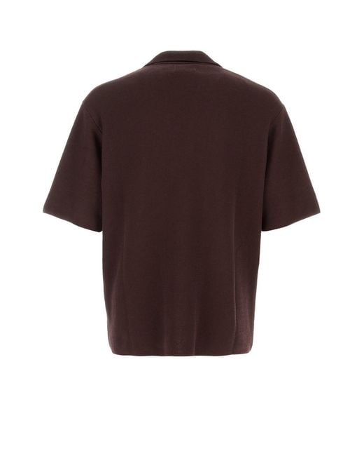 Magliano Brown Purple Knit Riviera Shirt for men