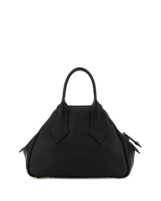 Vivienne Westwood Black Leather Small Yasmine Handbag