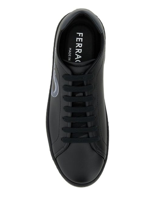 Uomo Sneaker Doppio Gancini Taglia di Ferragamo in Black da Uomo