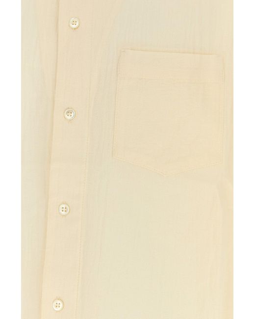 Séfr White Ivory Voile Leo Shirt for men