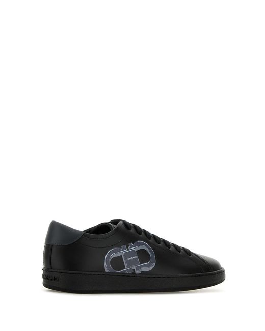 Uomo Sneaker Doppio Gancini Taglia di Ferragamo in Black da Uomo