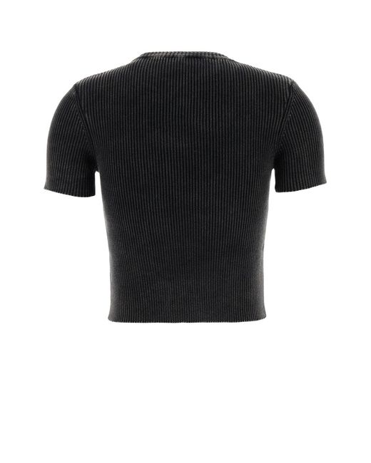 DIESEL Black Slate Cotton M-anchor T-shirt