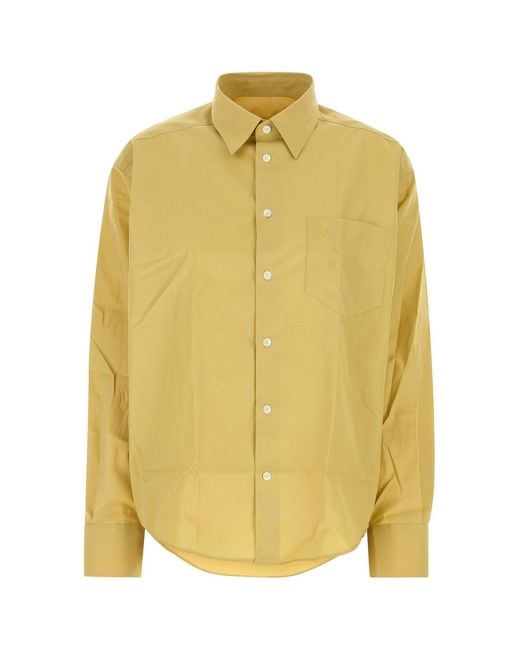 AMI Yellow Boxy Solid Shirt