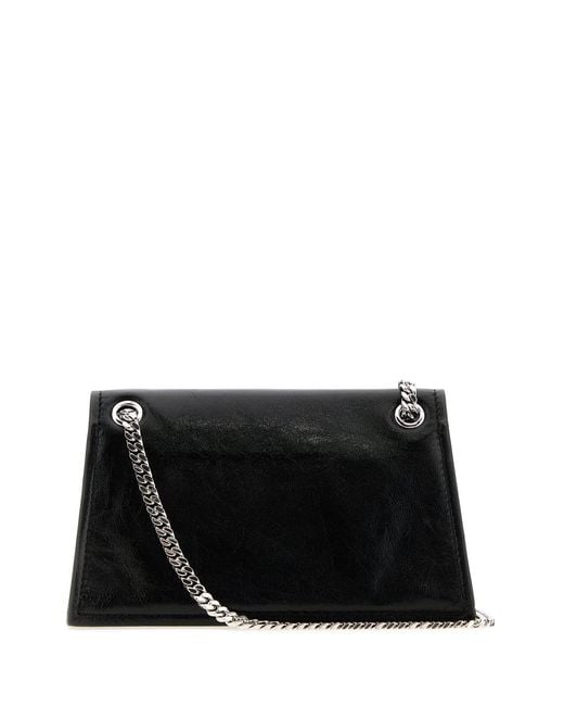 Tory Burch Black Nappa Leather Mini Kira Shoulder Bag