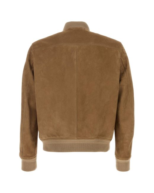 Tom Ford Brown Biscuit Suede Jacket for men