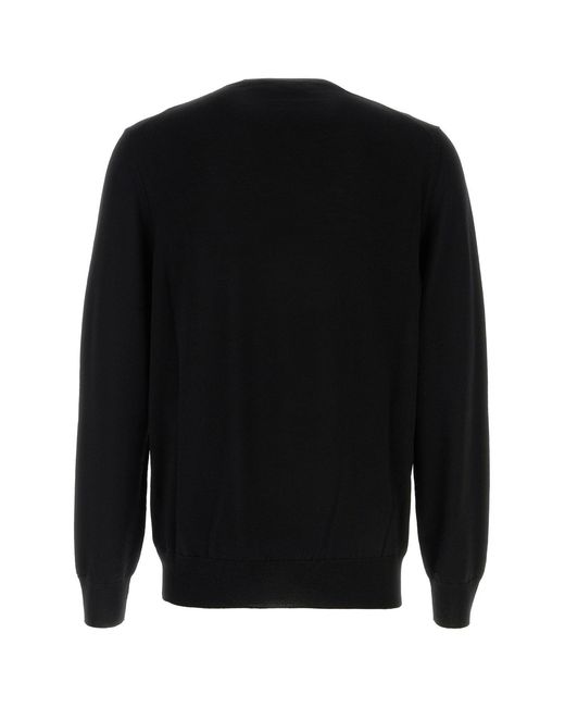 McQueen Black Wool Sweater for men
