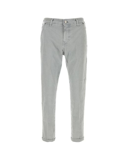 Pantalone in cotone stretch grigio di PT Torino in Gray da Uomo