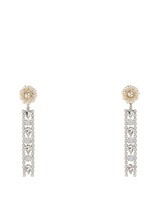 Alessandra Rich Multicolor Embellished Metal Earrings