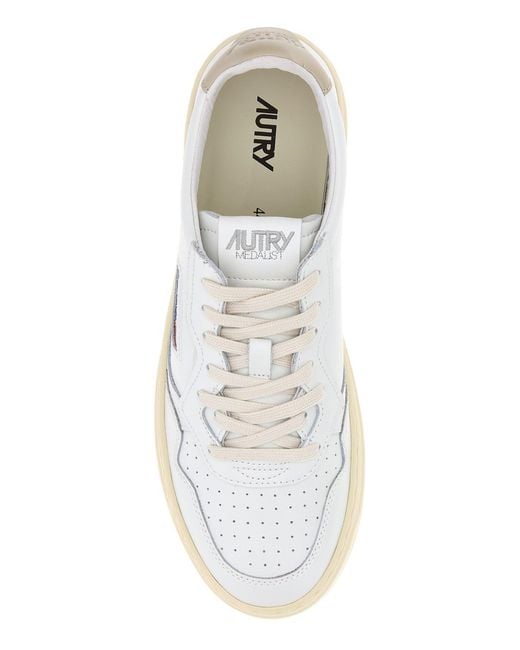 Autry White Lace Up Sneakers for men