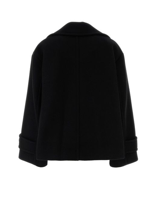 Chloé Black Oversized Wool Short Coat