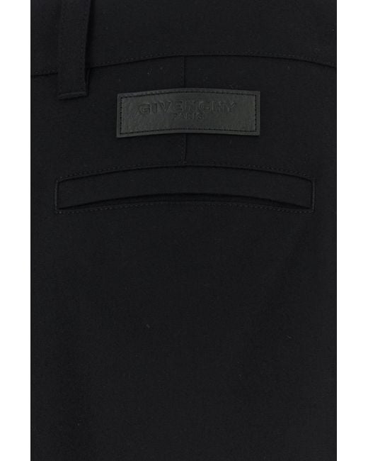 Givenchy Black Flat Front Pants for men