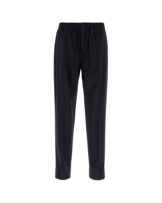 Valentino Garavani Dark Blue Wool Blend Pant for men