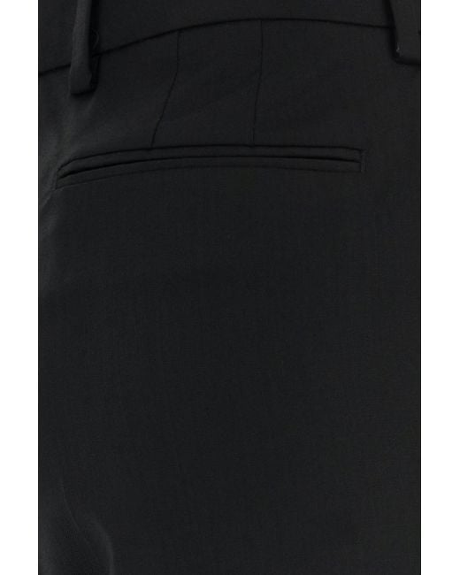 PT Torino Black Stretch Wool Blend Pant