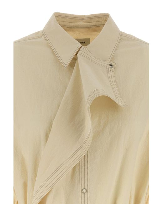Abito chemisier in cotone crema di Lemaire in Natural