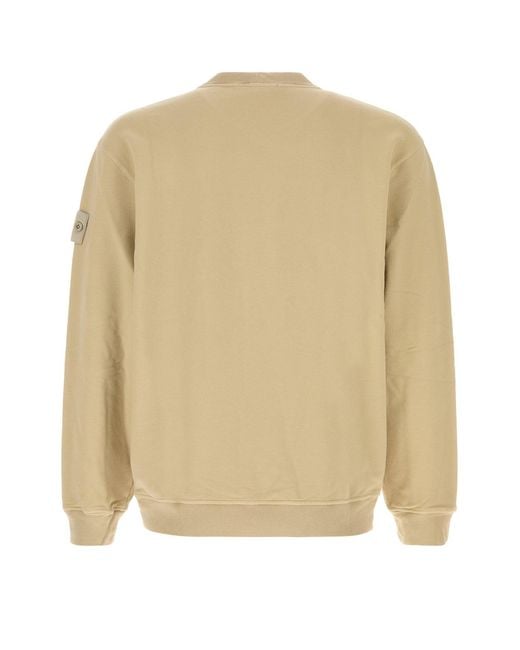 Stone Island Natural Stretch Cotton Sweatshirt for men