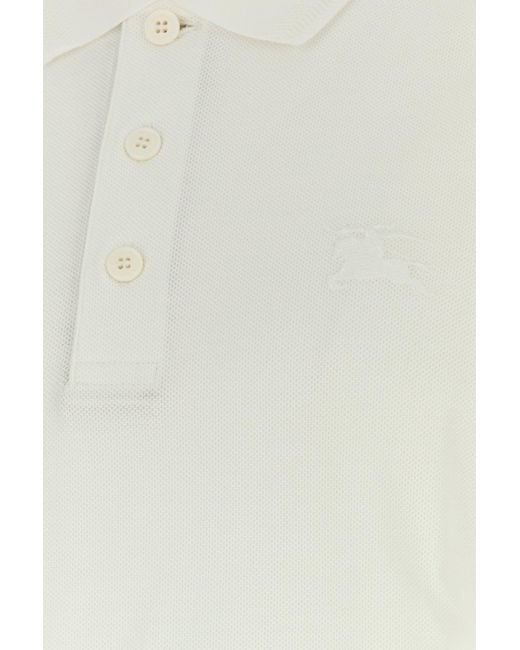 Burberry White Solo Polo for men
