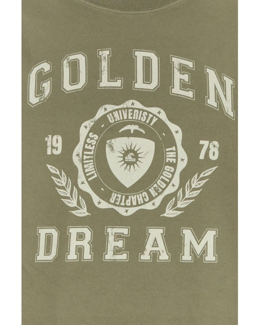 Golden Goose Deluxe Brand Green Deluxe Brand Army Cotton Sweatshirt for men