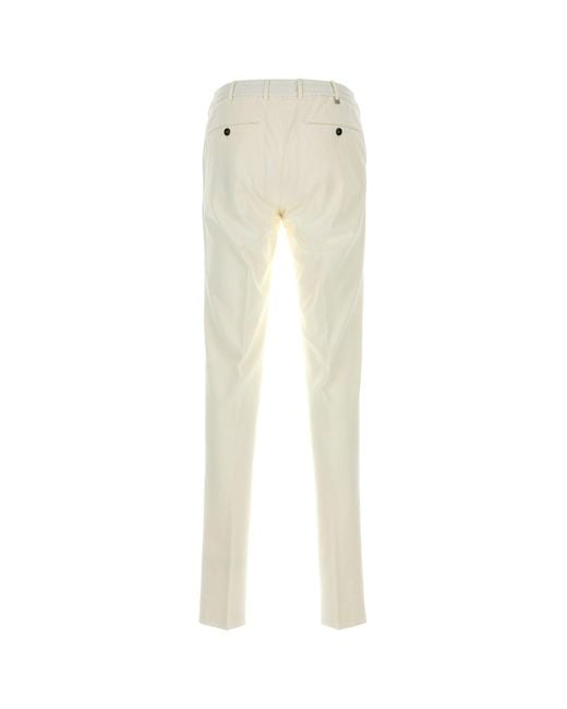 PT Torino White Stretch Cotton Blend Style joggers for men