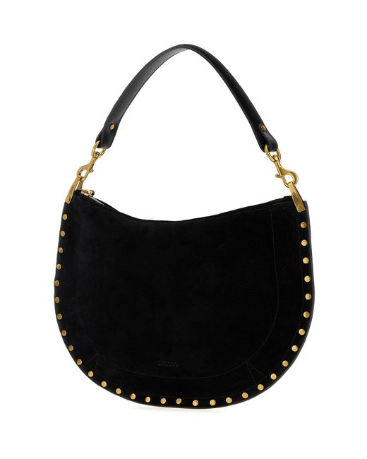 Isabel Marant Black Suede Oskan Shoulder Bag