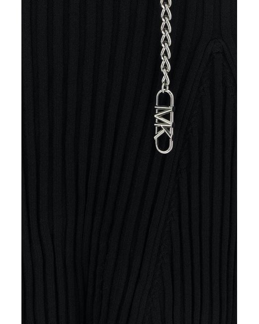 MICHAEL Michael Kors Black Visc Polo Flare Mini Drs