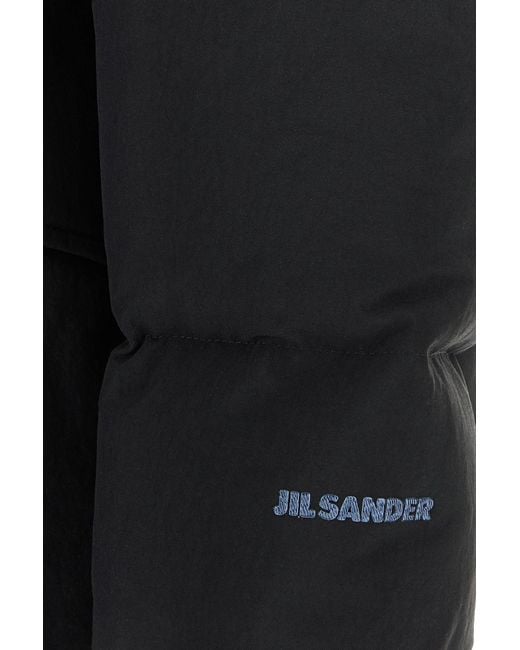 Jil Sander Black Nylon Blend Down Jacket for men