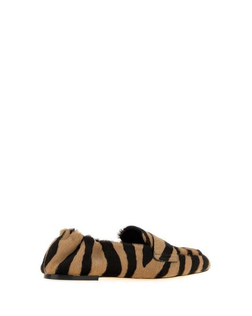 Stuart Weitzman White Printed Calf Hair Bryant Loafers