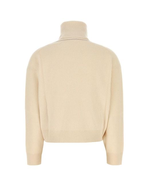 Brunello Cucinelli Natural Sand Wool Blend Sweater