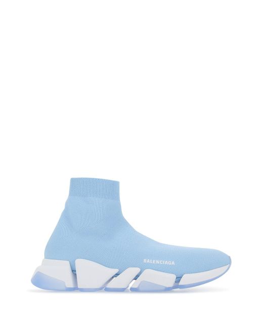 Balenciaga Pastel Light-blue Stretch Polyester Speed 2.0 Sneakers Lightblue for men