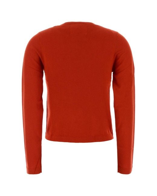 Extreme Cashmere Red Cotton Blend N°451 Sweater