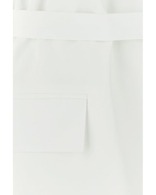 Valentino Garavani White Poplin Overcoat
