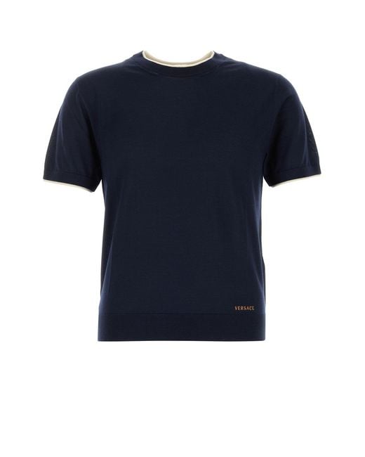 Versace Blue Logo Sweater for men