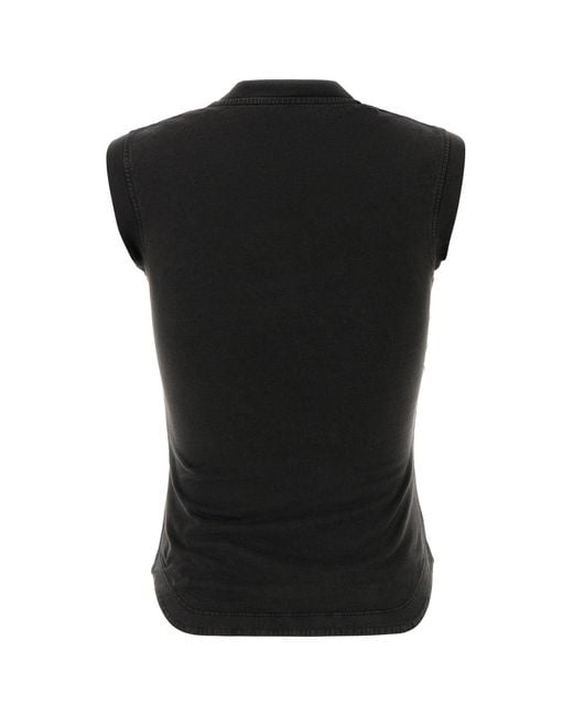 The Attico Black Crew Neck Top